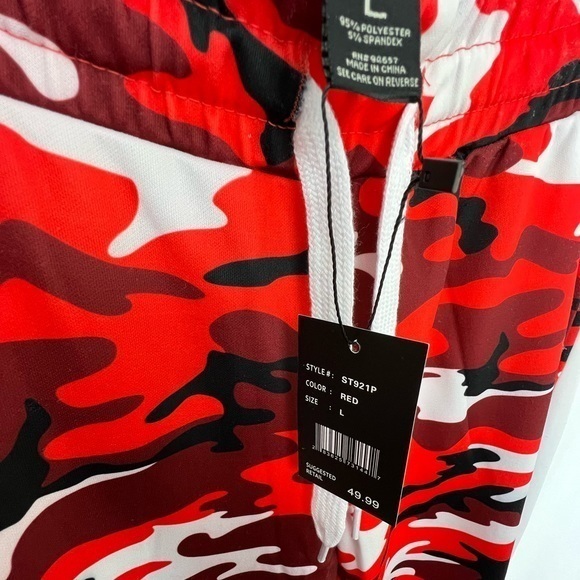 Desert Camo Orange Joggers Large Designer Camouflage Pinstripe Sweat Pants🩸 - Picture 10 of 10